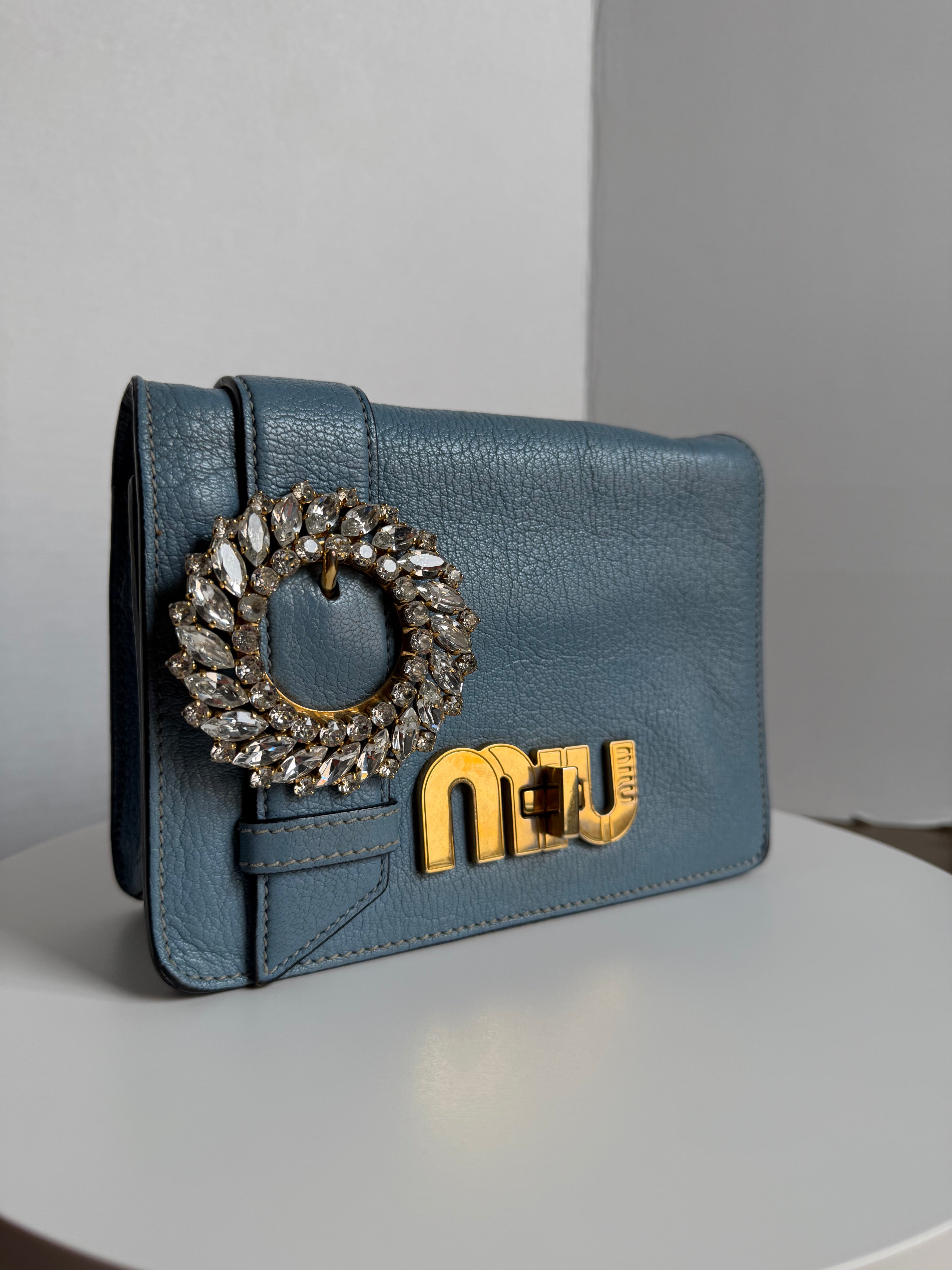 Miu Miu blue shoulder bag