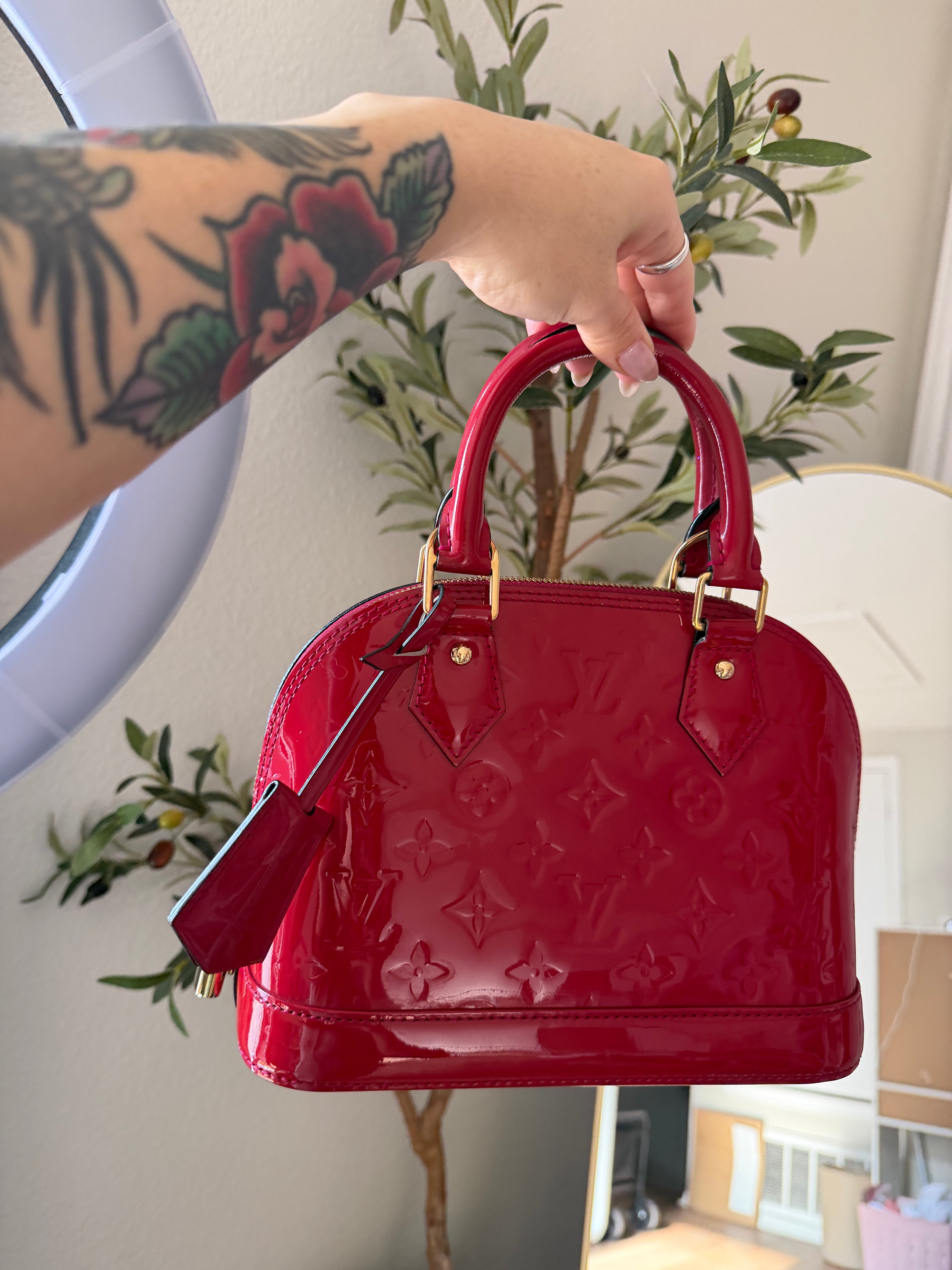 Louis Vuitton Red Vernis Alma BB