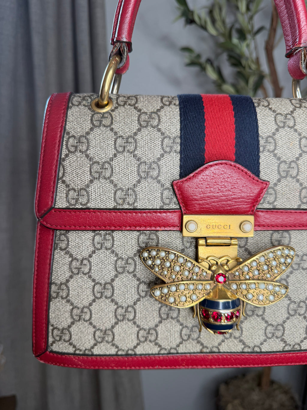 Gucci Bee Margaret Top Handle with long strap
