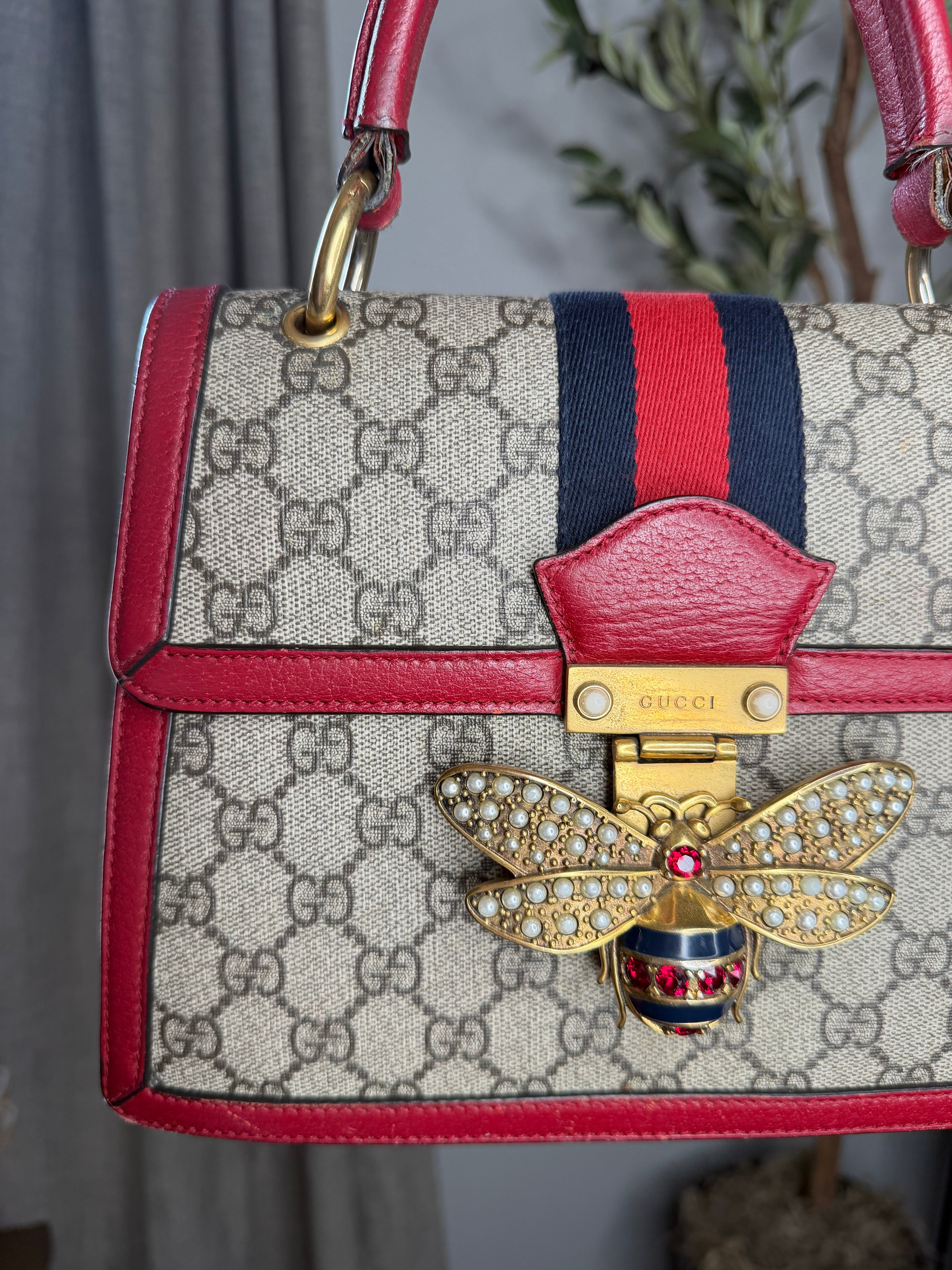 Gucci Bee Margaret Top Handle with long strap