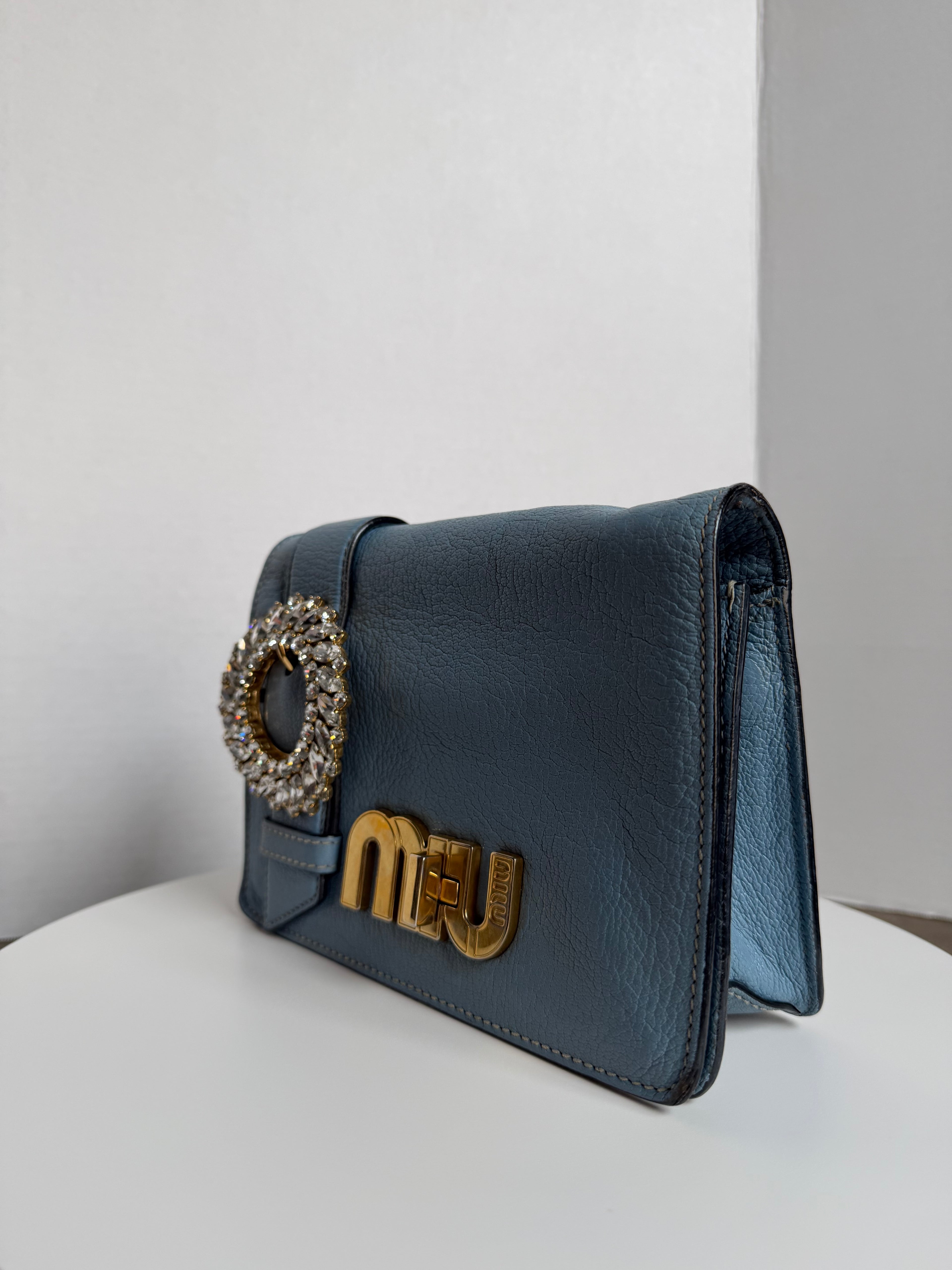 Miu Miu blue shoulder bag