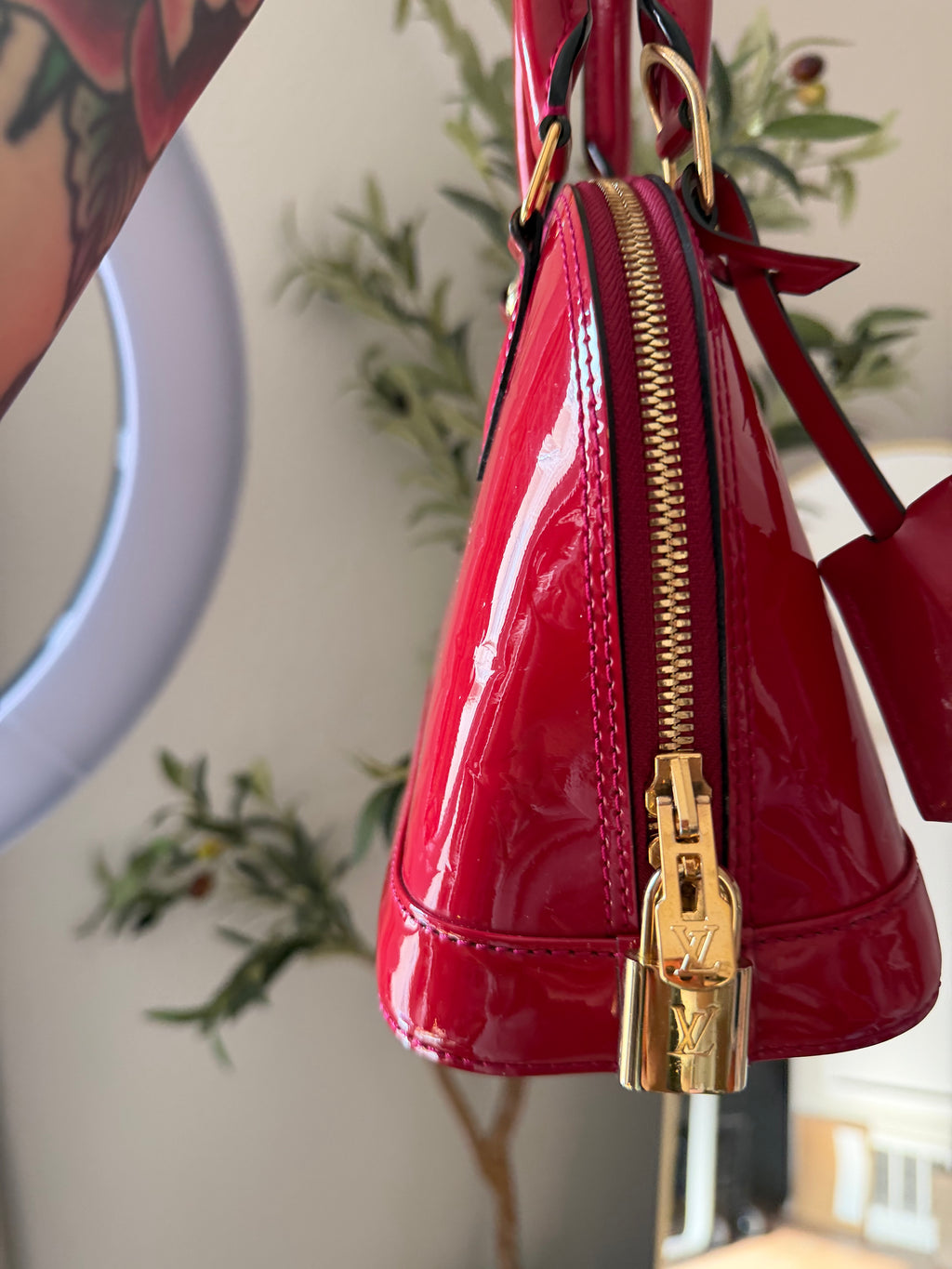 Louis Vuitton Red Vernis Alma BB