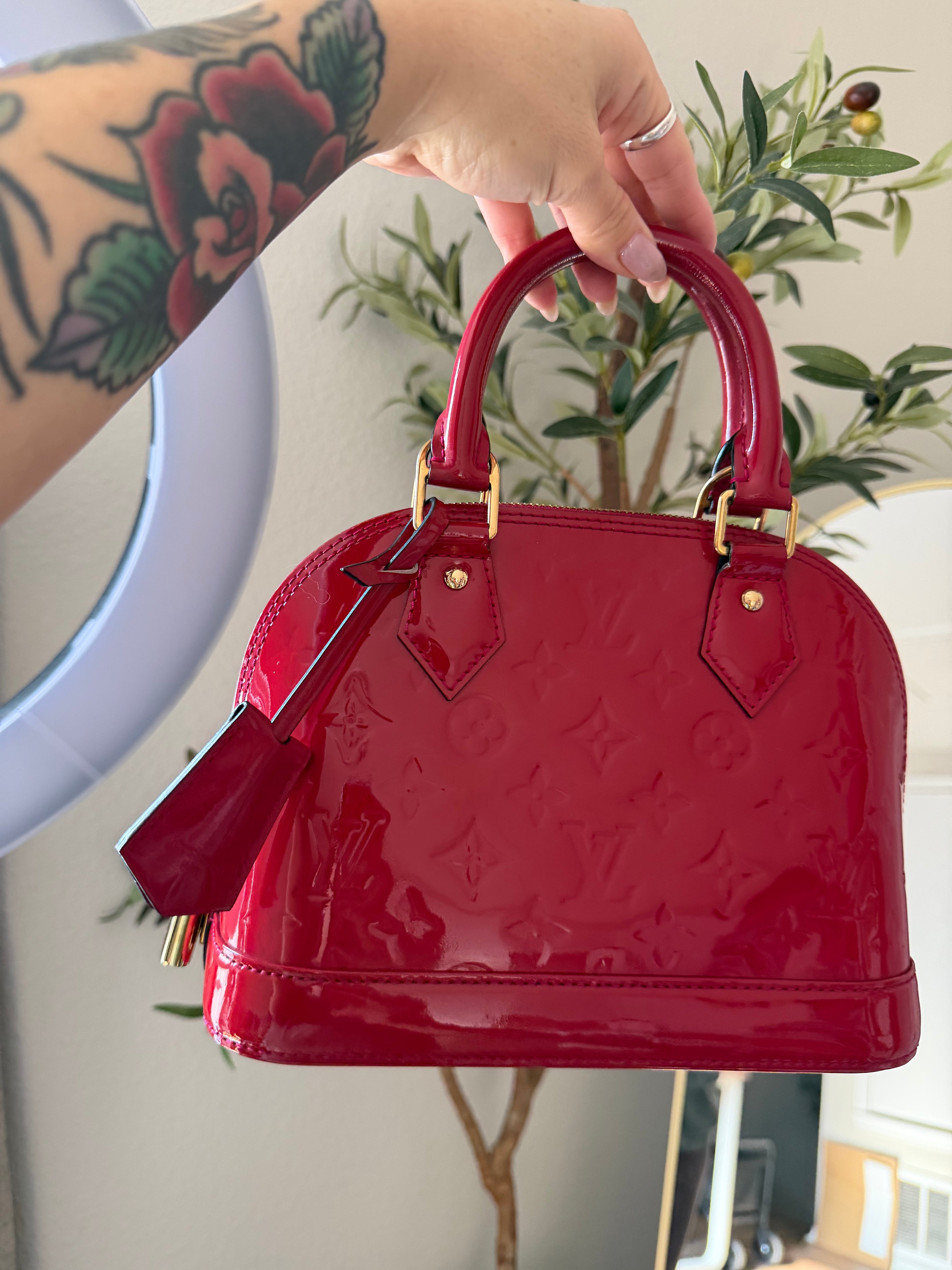 Louis Vuitton Red Vernis Alma BB