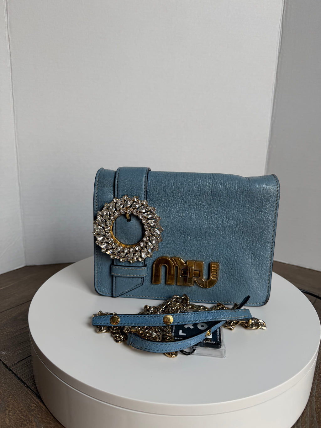 Miu Miu blue shoulder bag