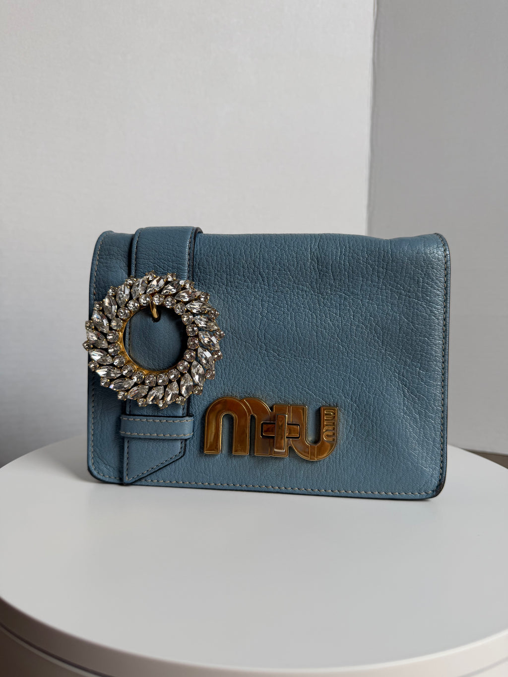Miu Miu blue shoulder bag