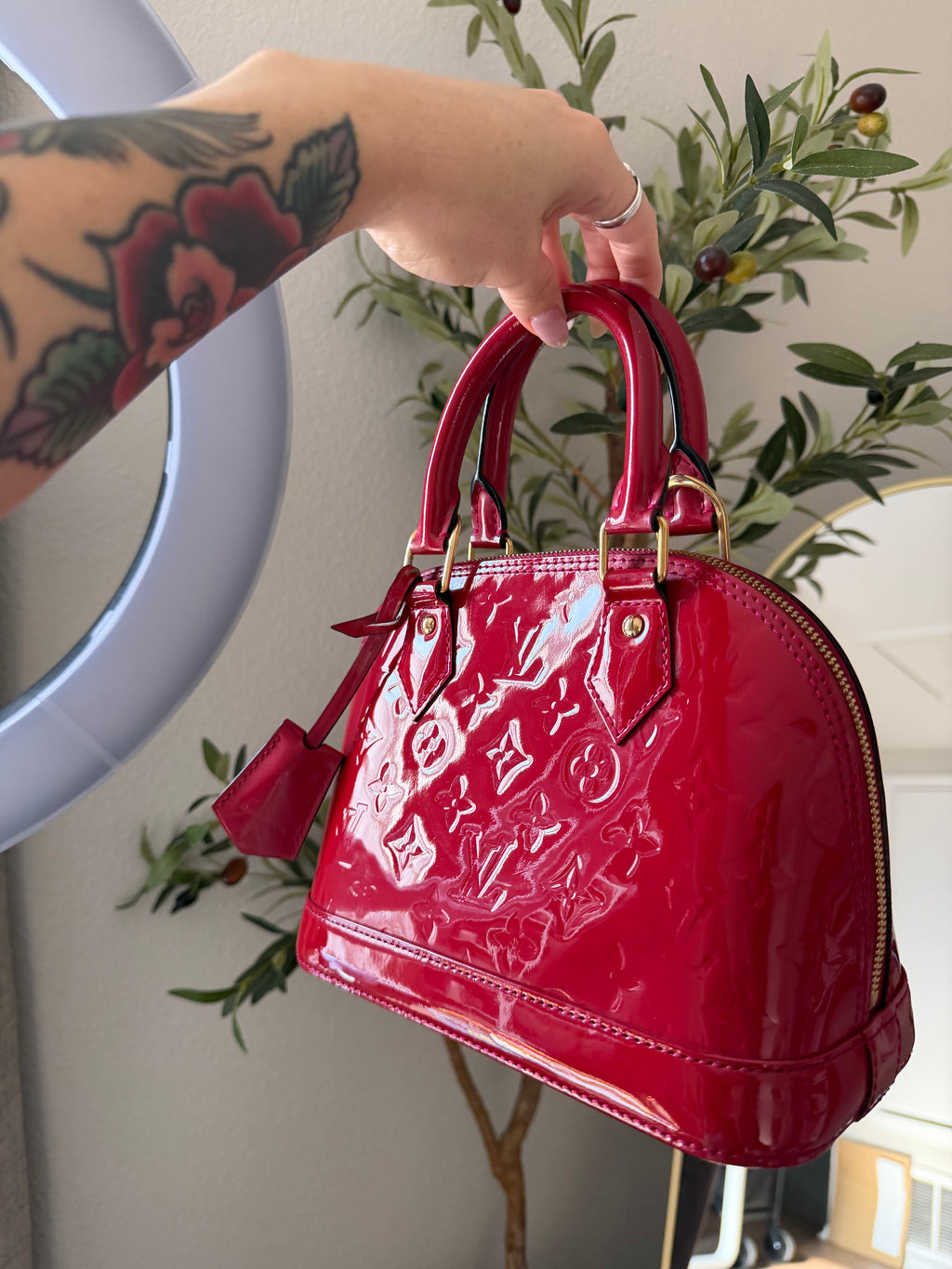 Louis Vuitton Red Vernis Alma BB