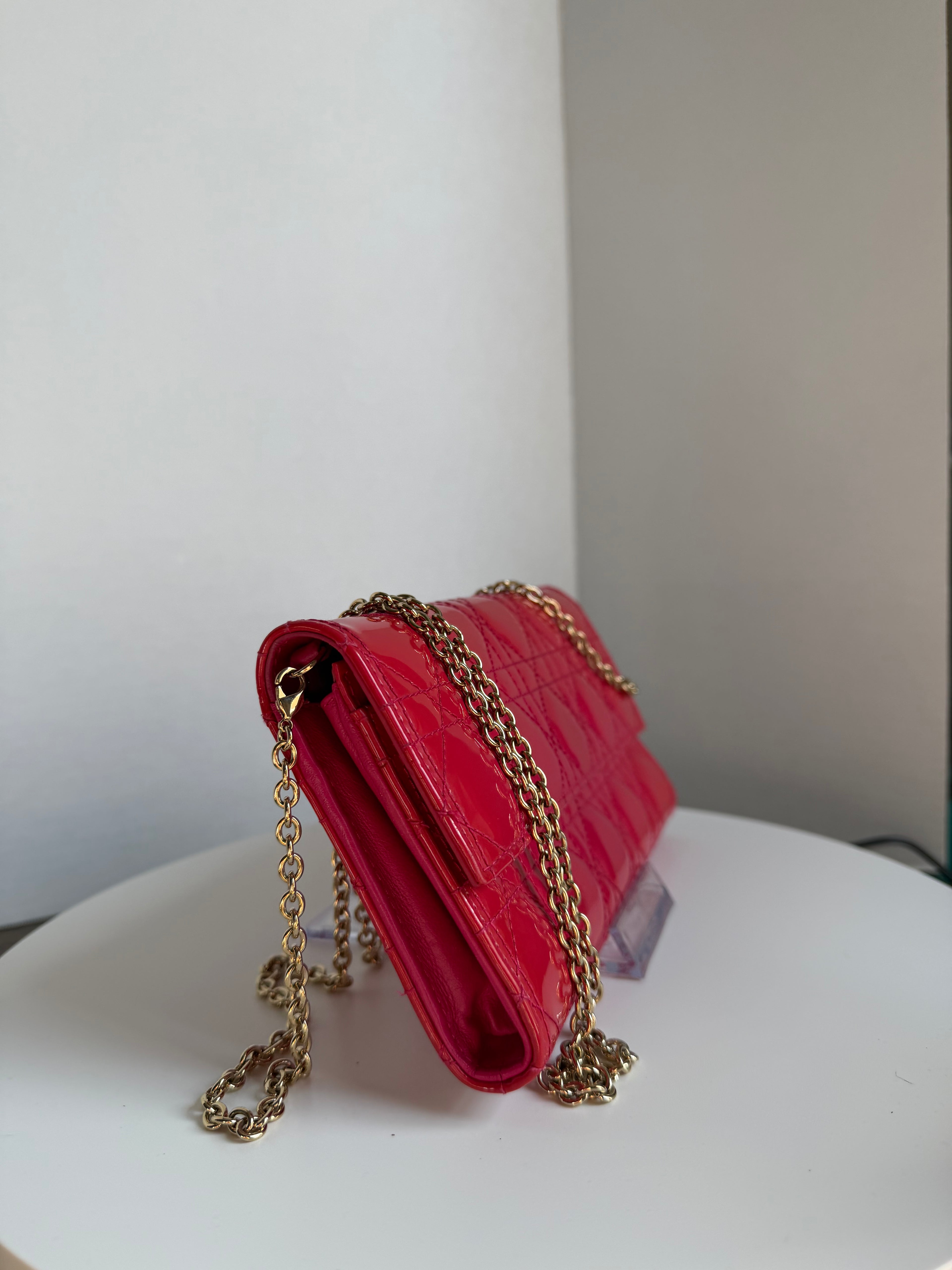 Lady Dior Wallet on Chain pattent