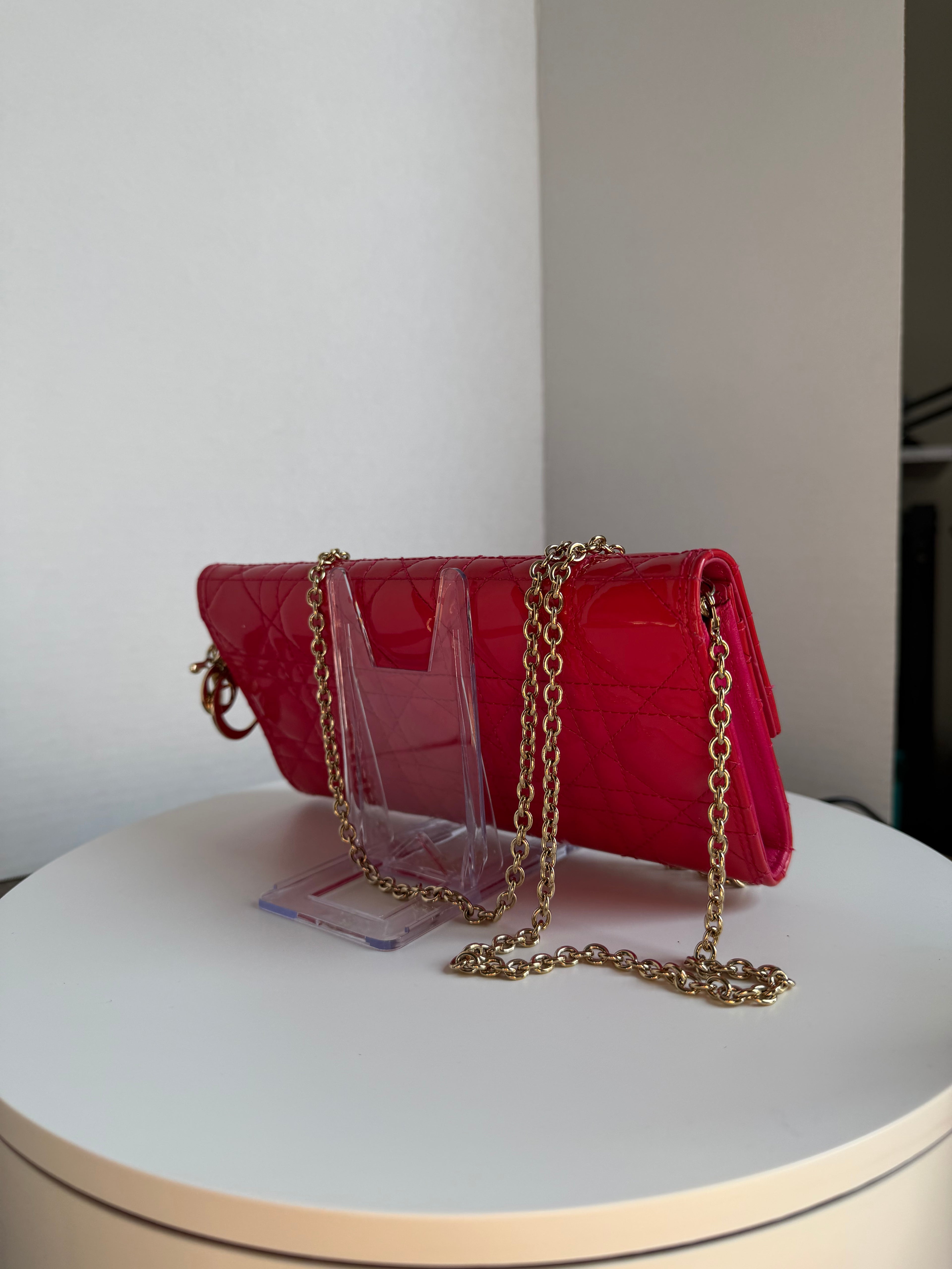 Lady Dior Wallet on Chain pattent