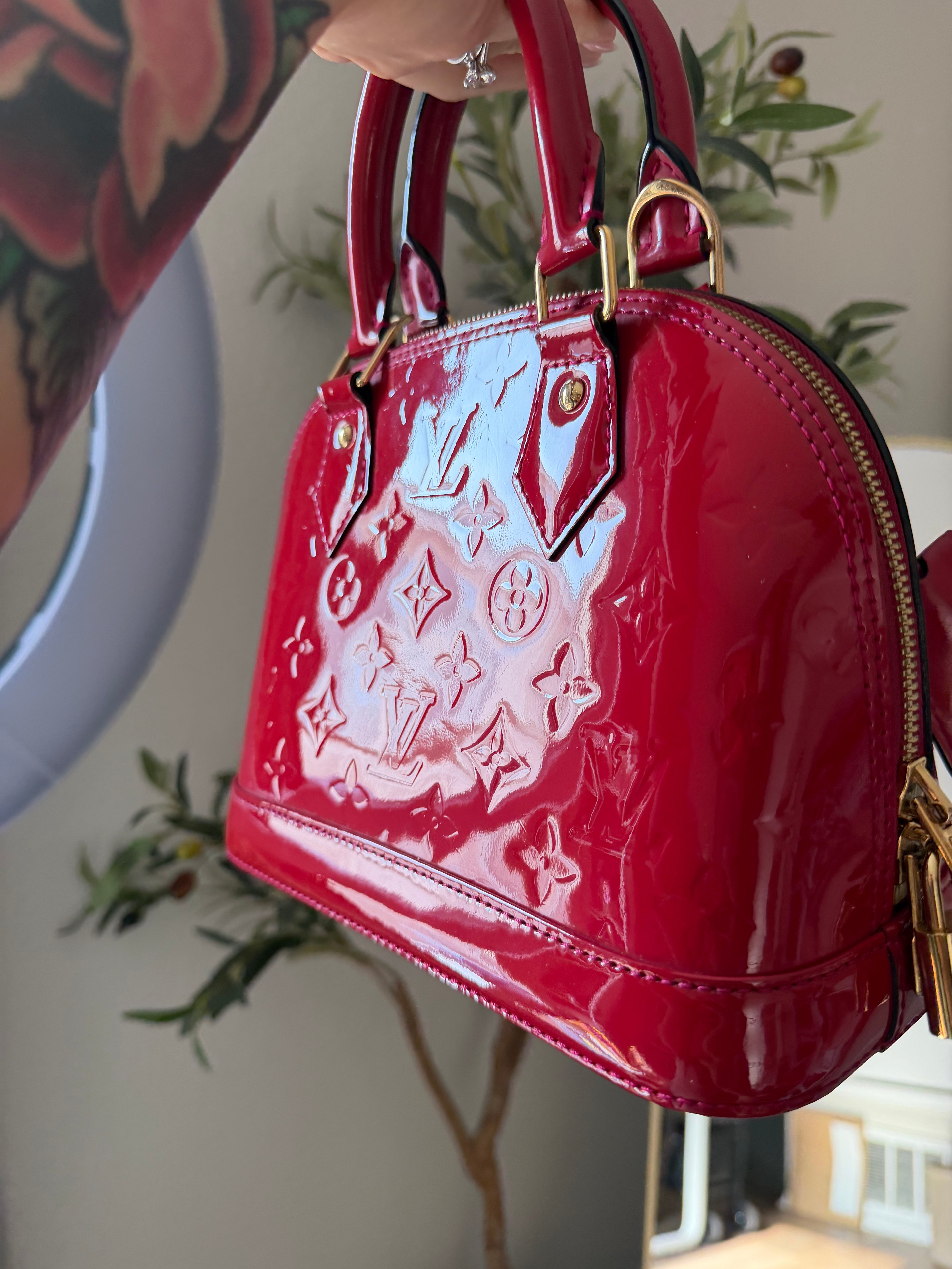 Louis Vuitton Red Vernis Alma BB