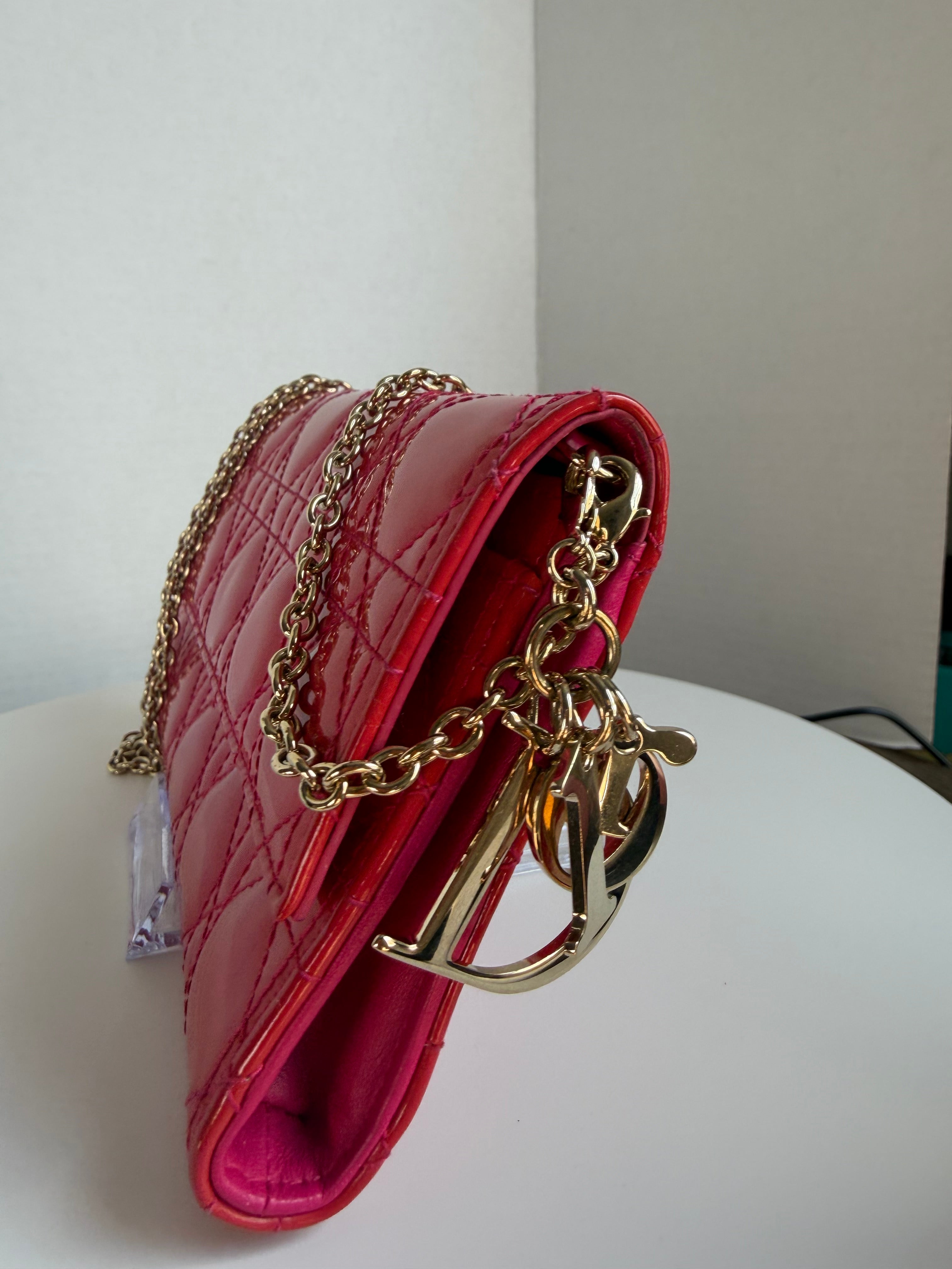 Lady Dior Wallet on Chain pattent