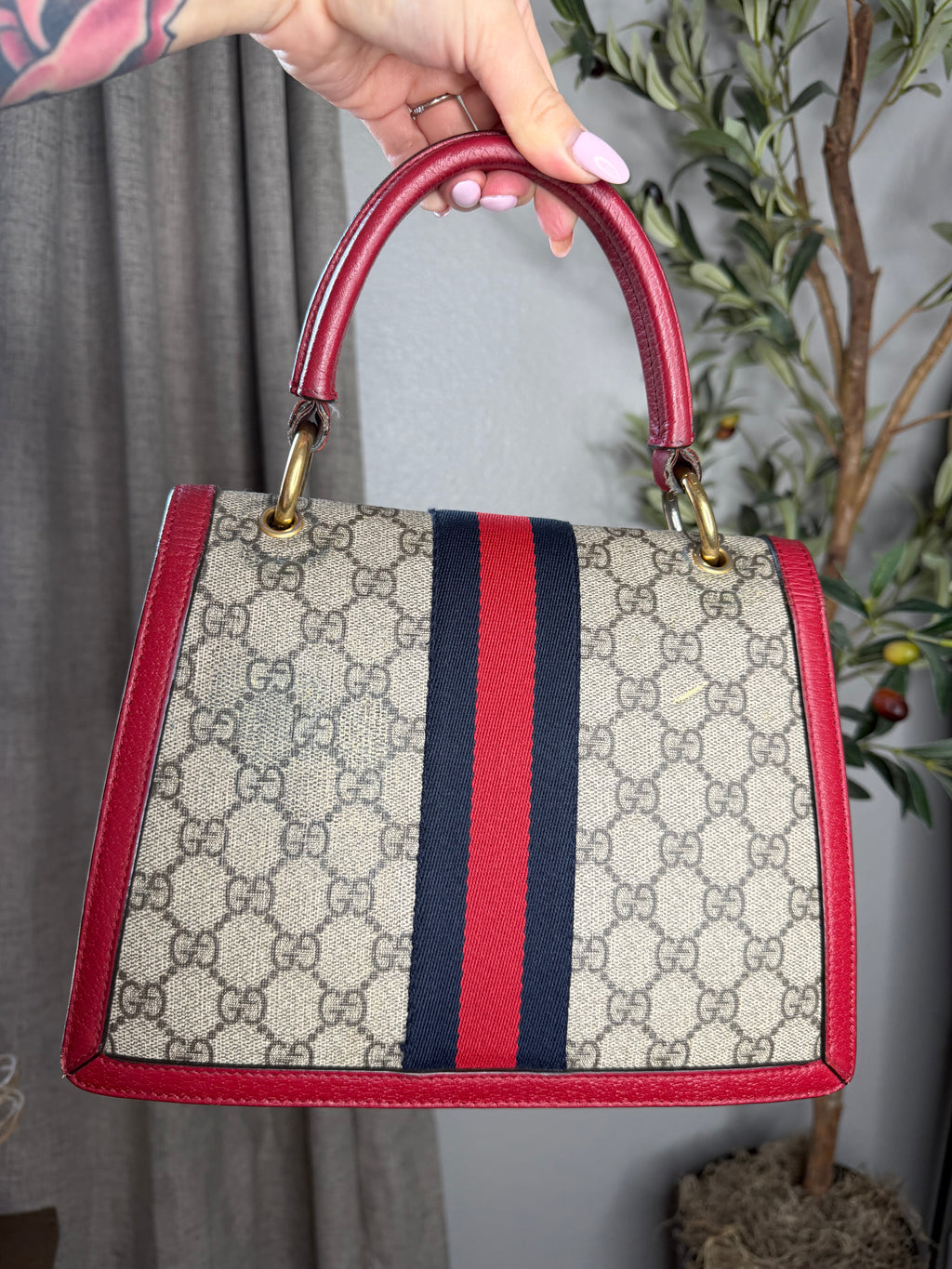 Gucci Bee Margaret Top Handle with long strap