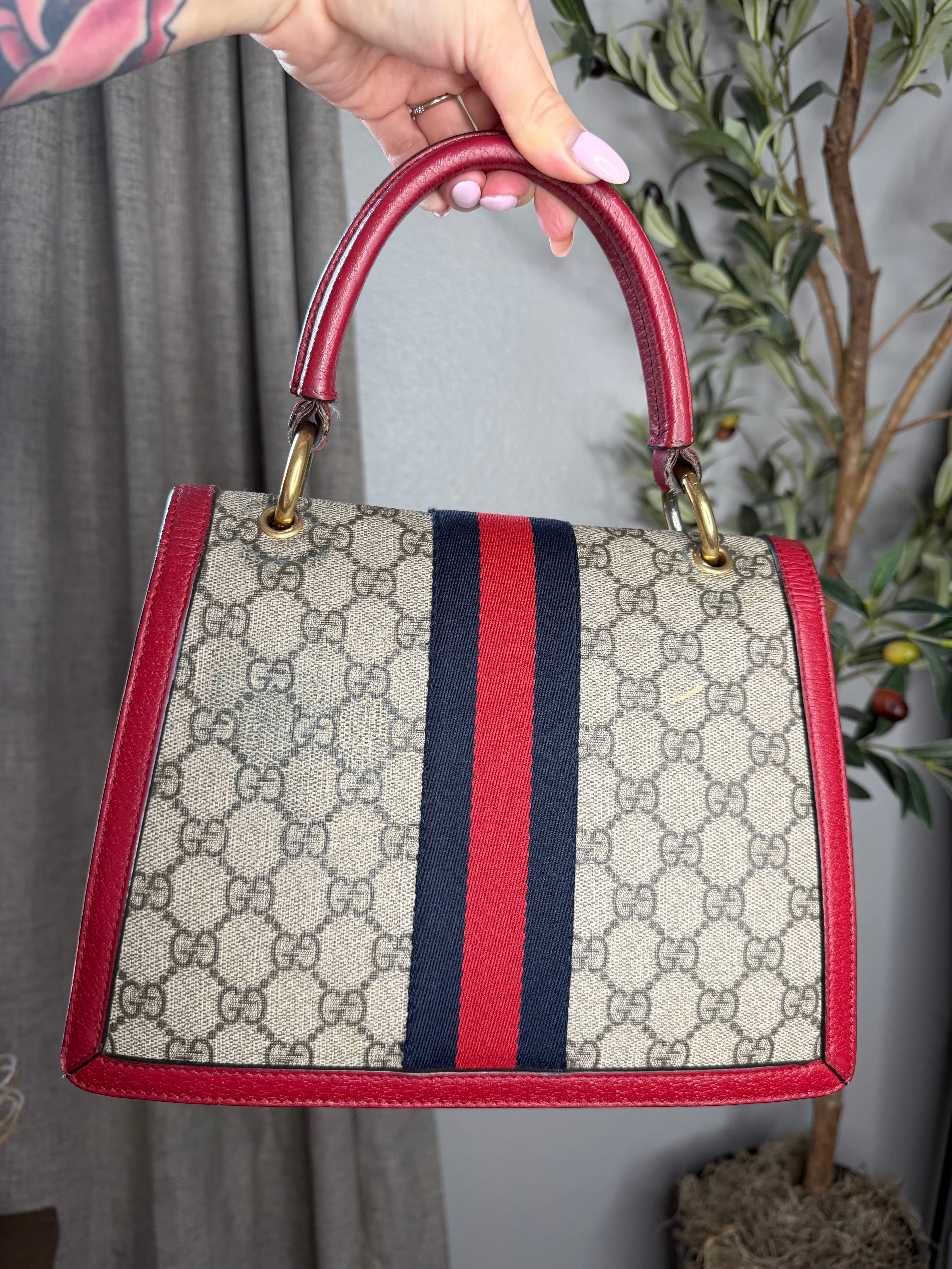 Gucci Bee Margaret Top Handle with long strap