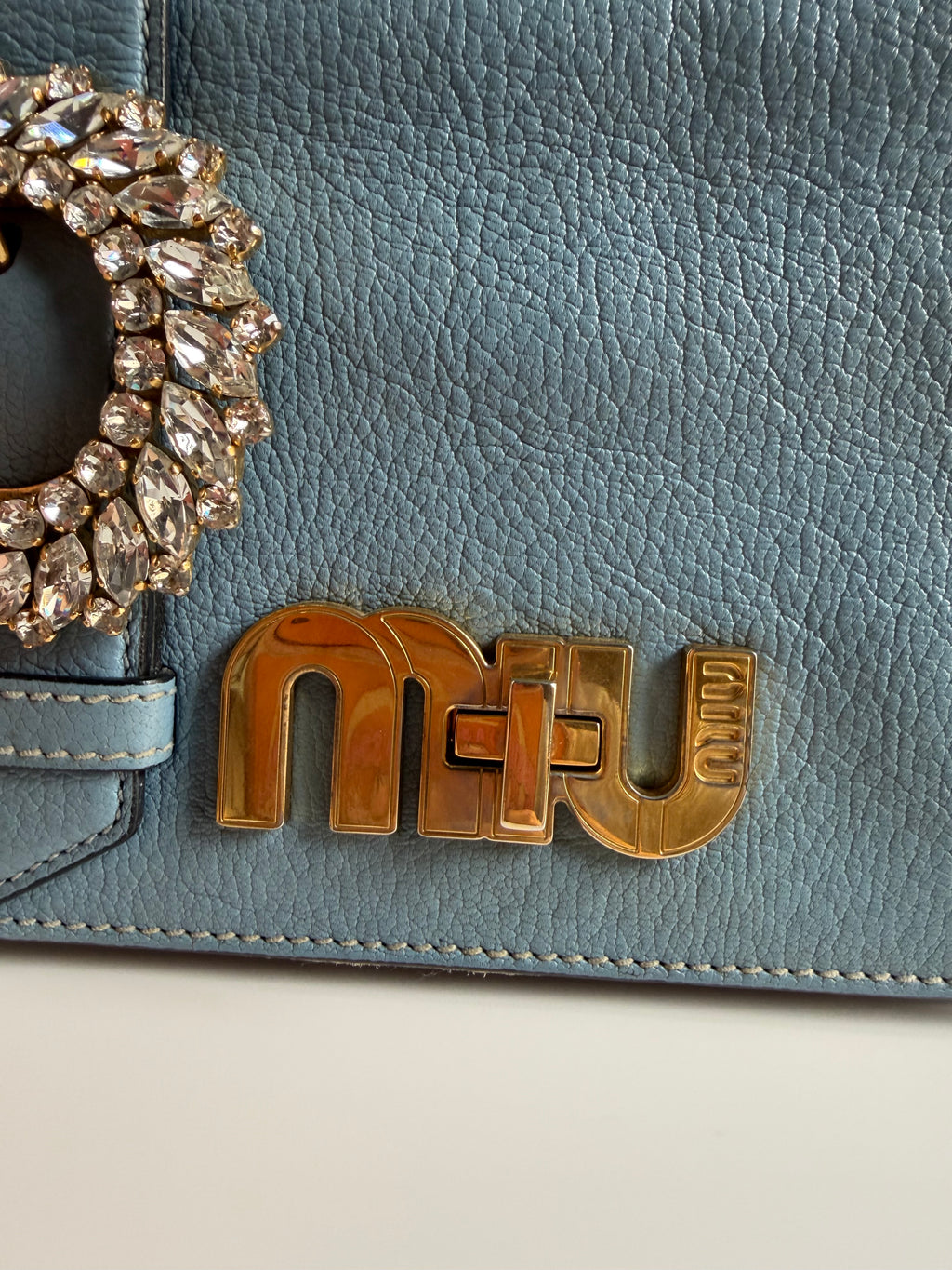 Miu Miu blue shoulder bag