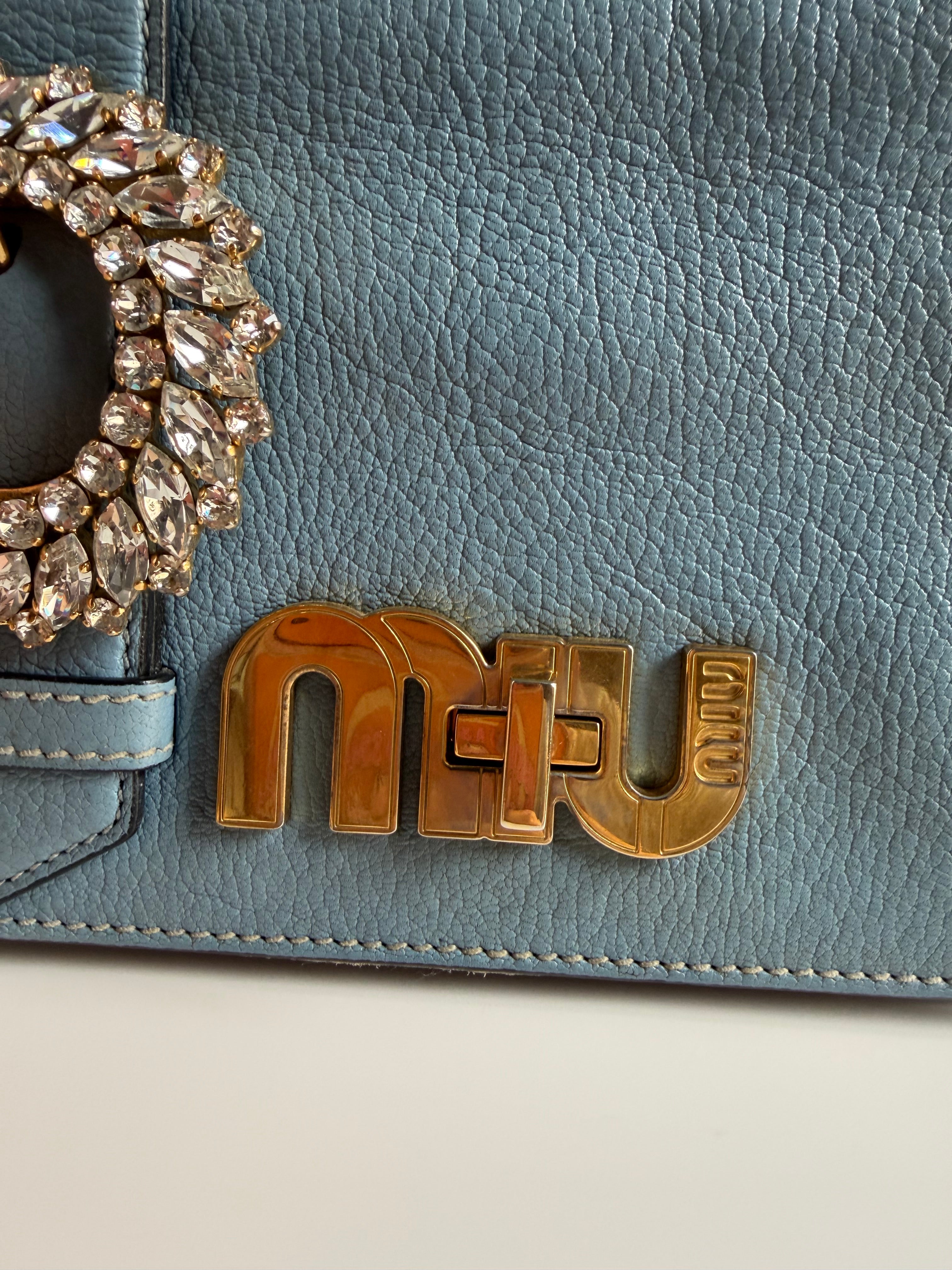 Miu Miu blue shoulder bag