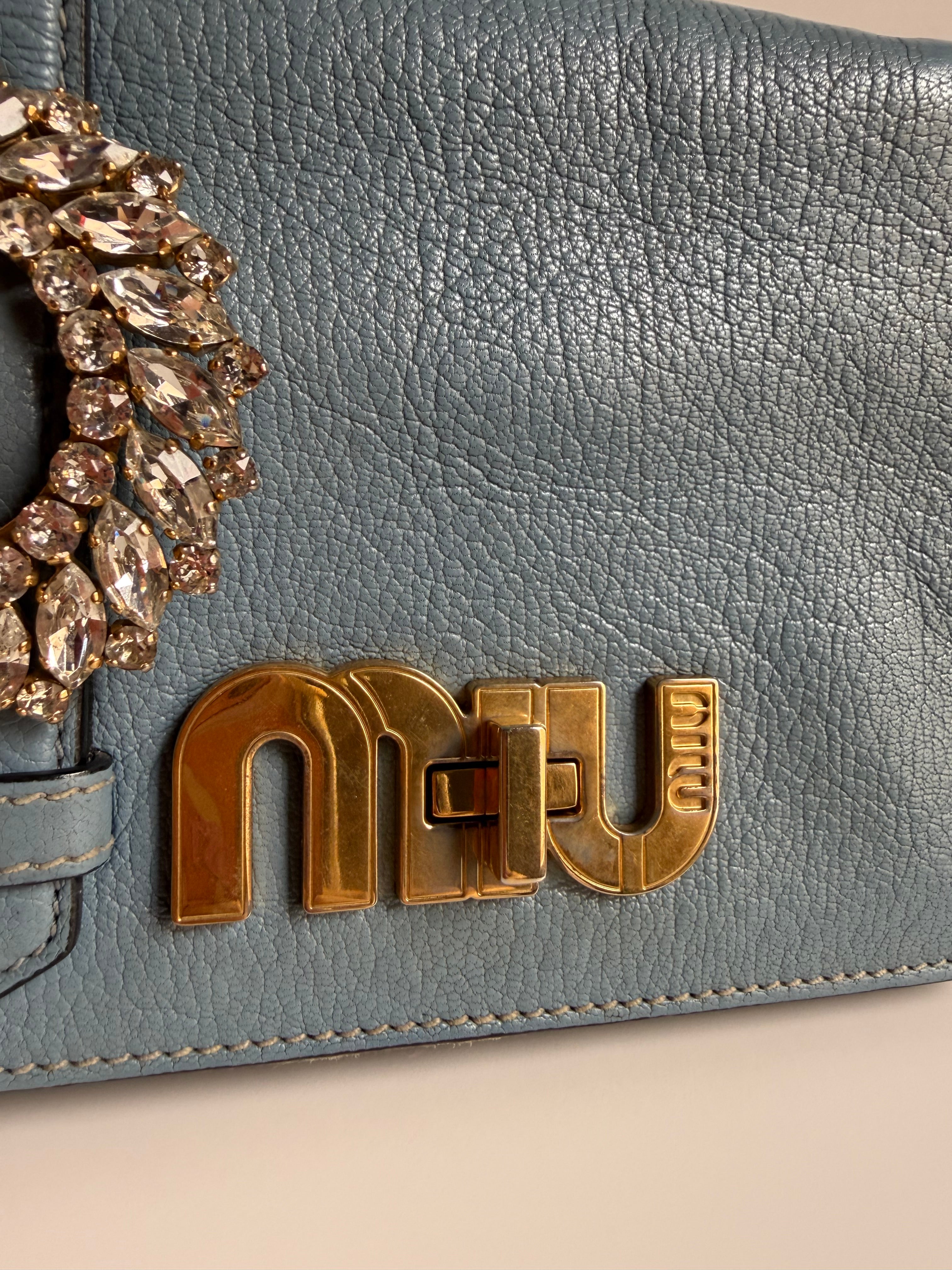 Miu Miu blue shoulder bag