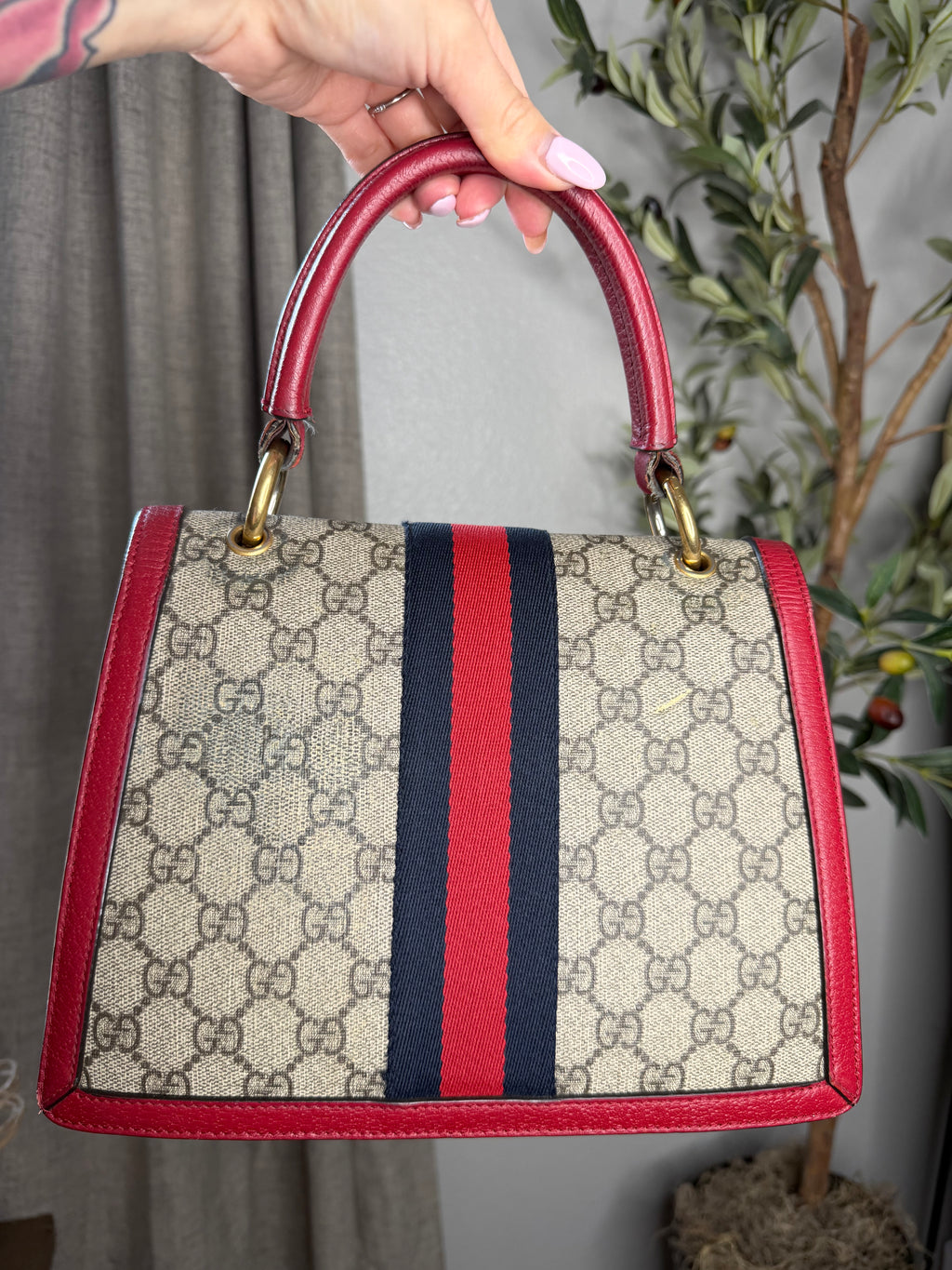 Gucci Bee Margaret Top Handle with long strap